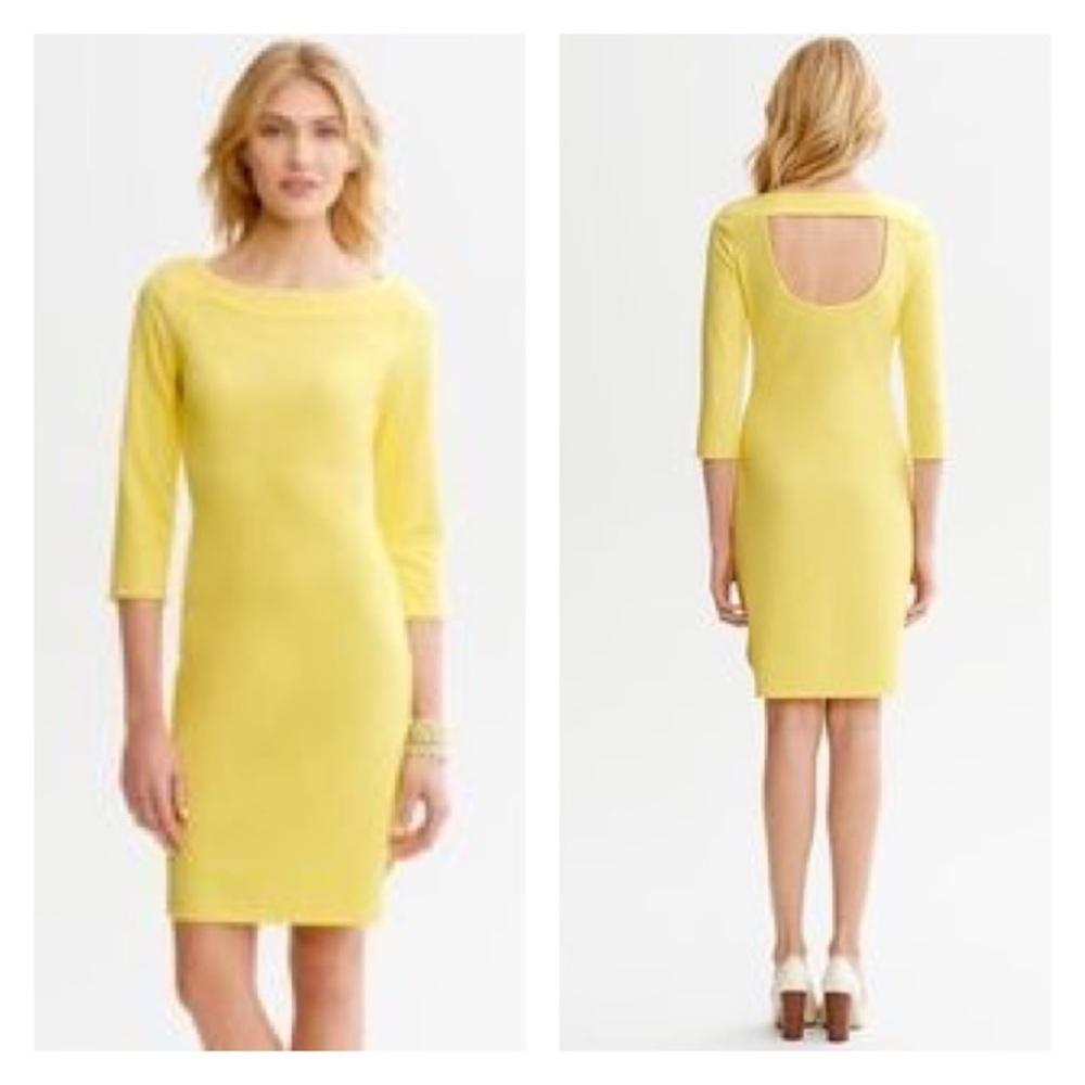 HP🎉Banana Republic unique yellow dress open back