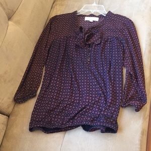 Sweet printed top with 3/4 length sleeves