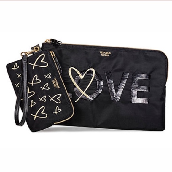 Victoria's Secret Handbags - Victoria's Secret love clutch set new