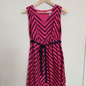 Striped Sateen Maternity Dress