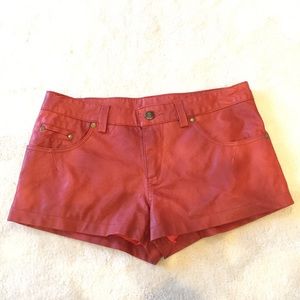 Free People Faux Leather Shorts
