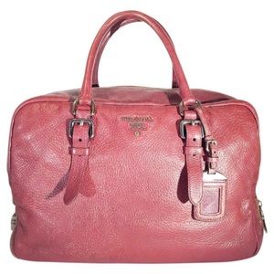 Prada Bauletto bicolor zipper tote satchel Prada Bauletto bicolor zipper tote satchel