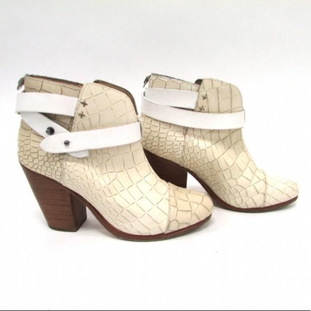 Rag & Bone: Harrow ivory Crocodile ankle boots 37