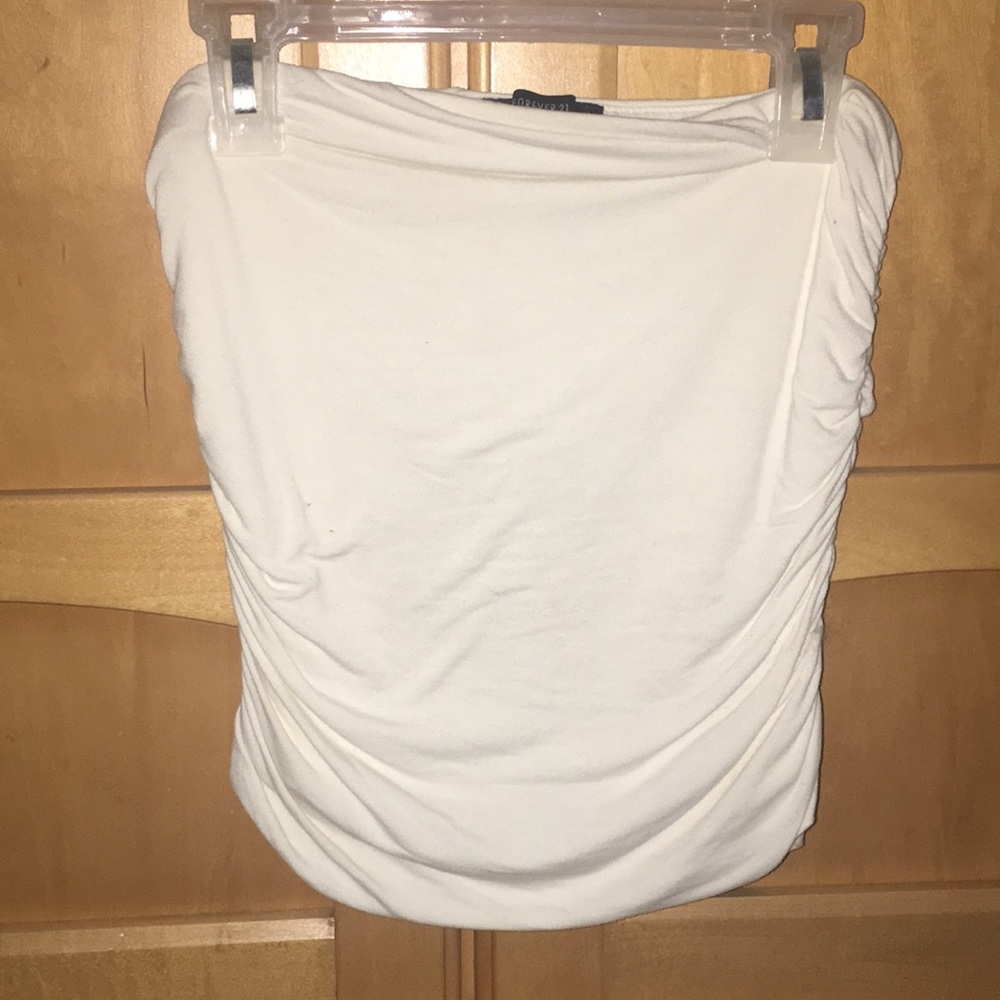 Going out white tight tube top