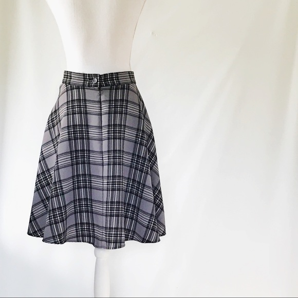 MOON RETRO 50's INSPIRED PLAID CIRCLE SKIRT M - Picture 3 of 5
