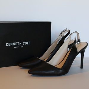 NEW Kenneth Cole Black Pipa Pointed Toe Heels