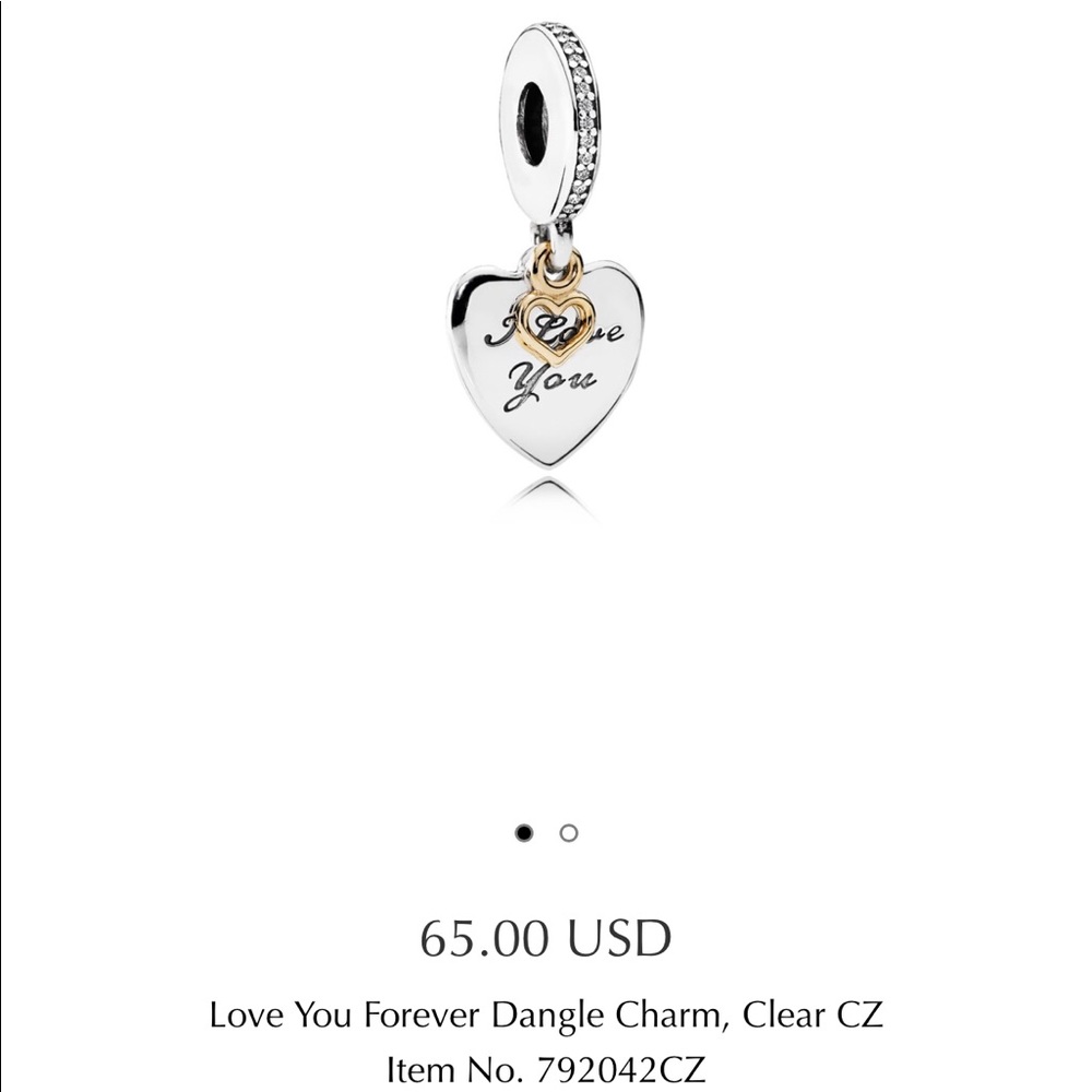 Pandora Charm “ I love You “