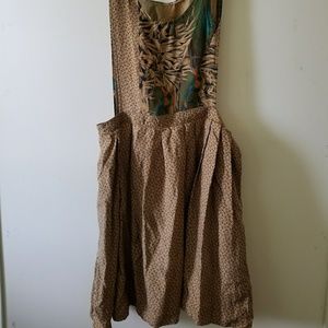 Vintage Lands' End Silk Pinafore Dress