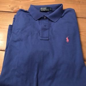 Blue Ralph Lauren polo shirt, size large