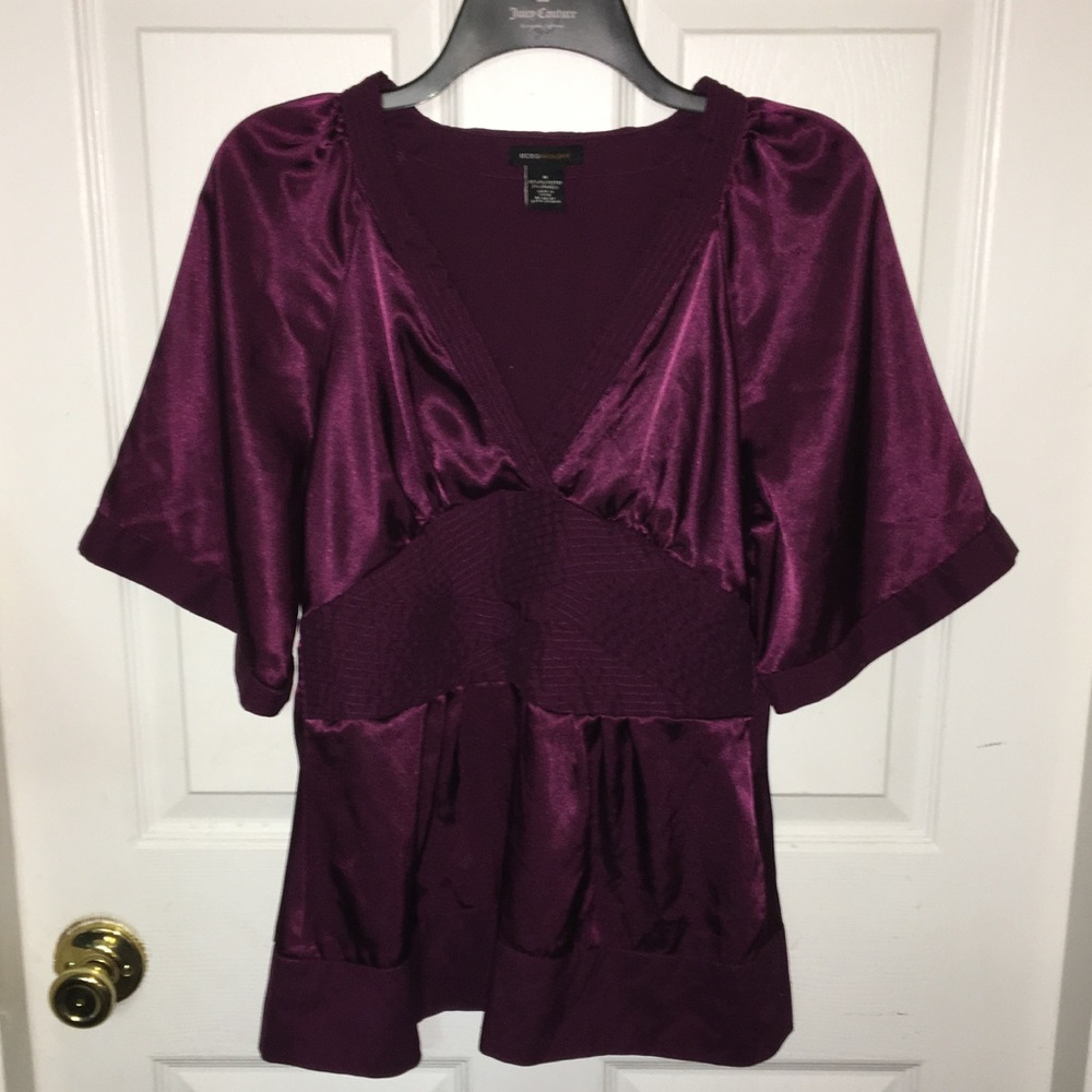 BCBG Maxaxria blouse in plum