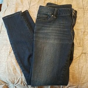 Dark wash skinny jeans