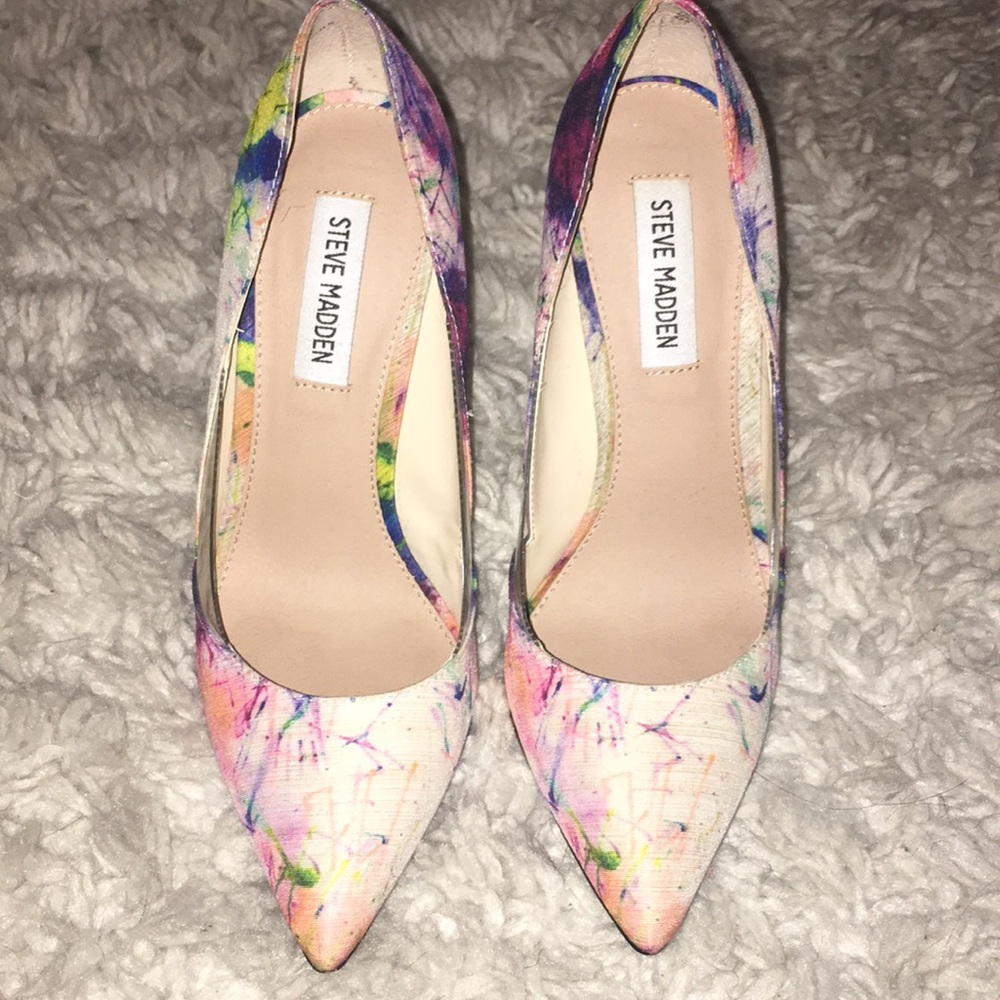 Splatter Paint Design Steve Madden Pumps
