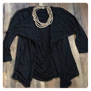 Drapey black cardigan