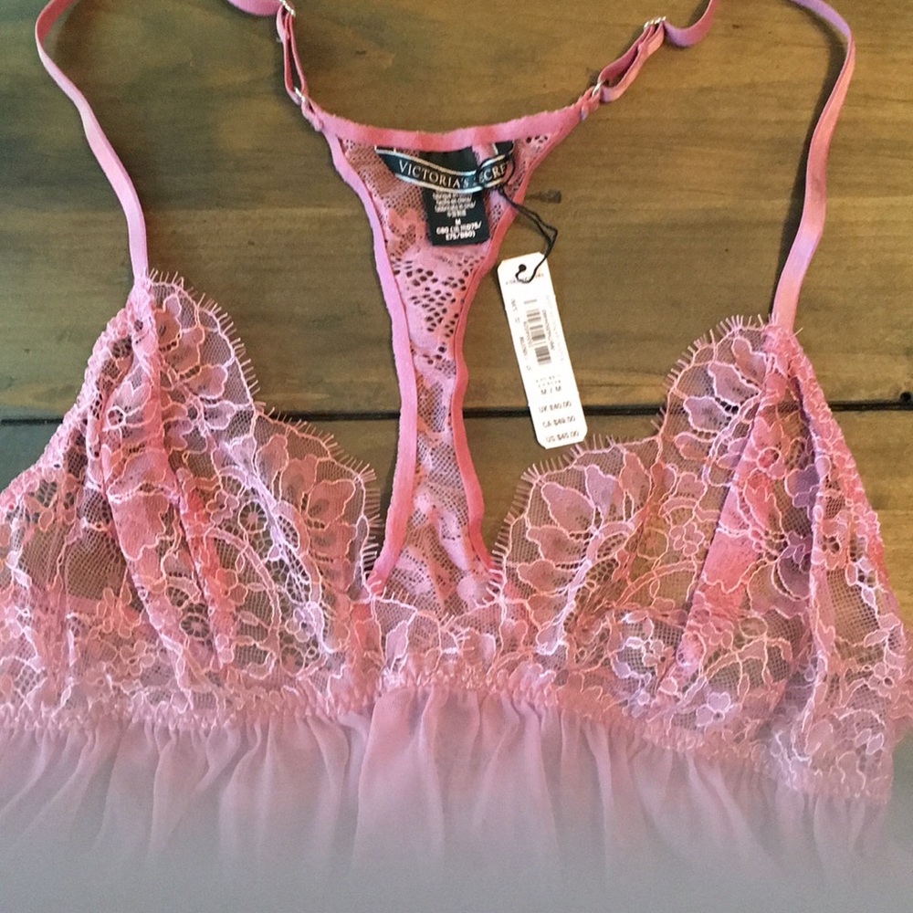Victoria's secret rose colored baby doll négligée
