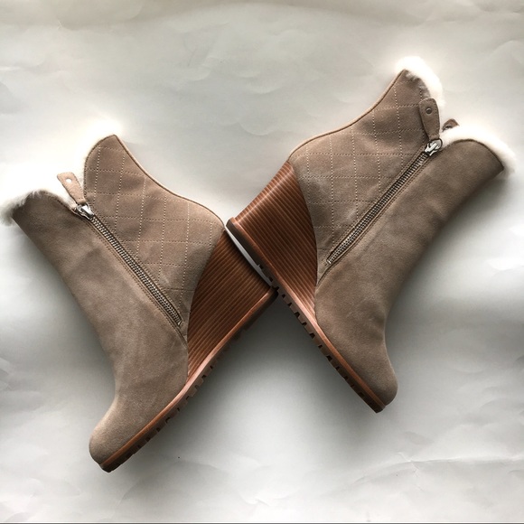 Michael Kors Whitaker wedge dark khaki boots - Picture 3 of 7