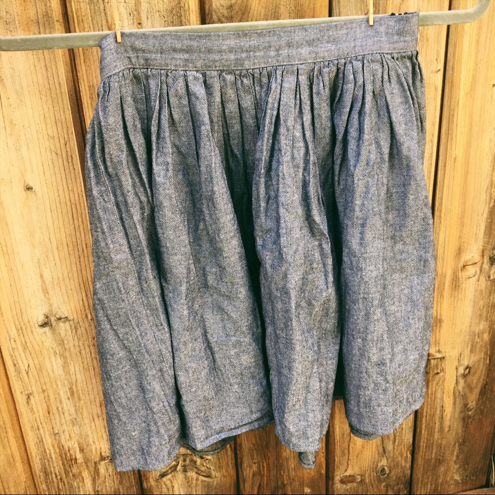 Chambray mini skirt