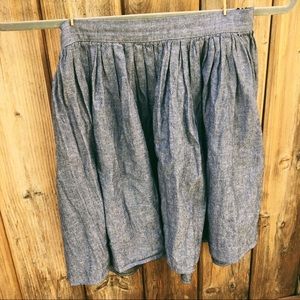 Chambray mini skirt