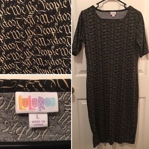 Lularoe - Julia - Large - Gold/Black - Worn