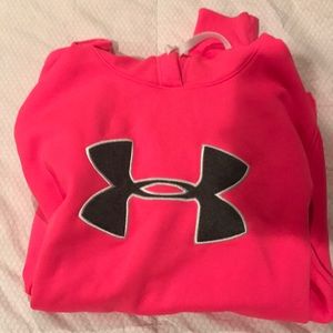 Bright pink under armour hoodie