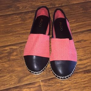 Orange and black Aldo shoes