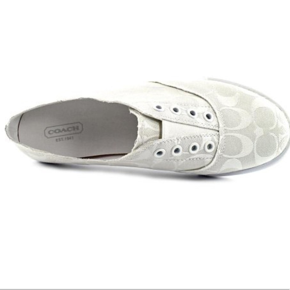 White coach slip on sneakers!!!!