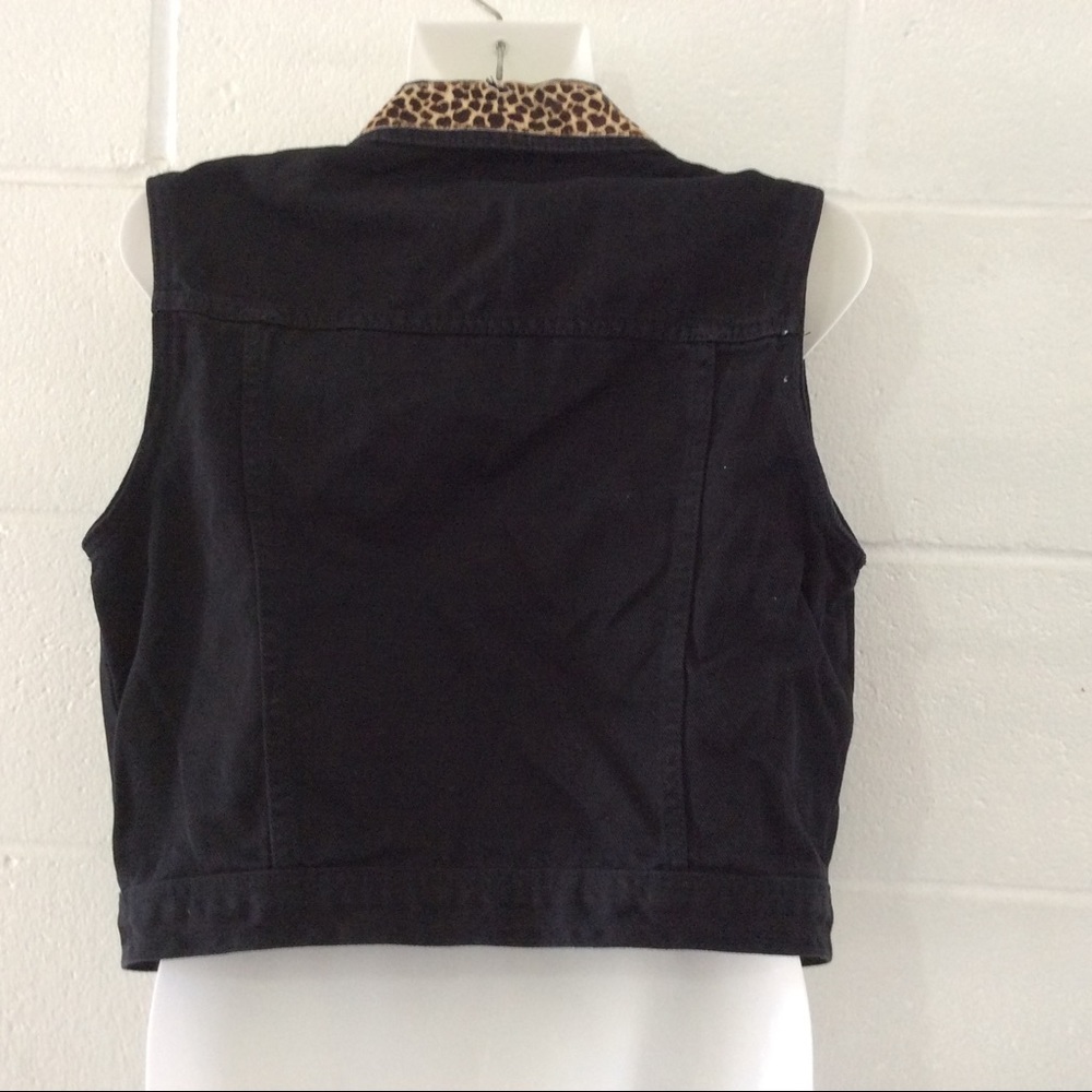 Cache Leopard Denim Vest size Small - Picture 6 of 6