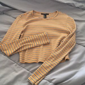 Mustard yellow striped long sleeve