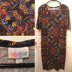 Lularoe-Julia- Large - MulitiColor-Worn