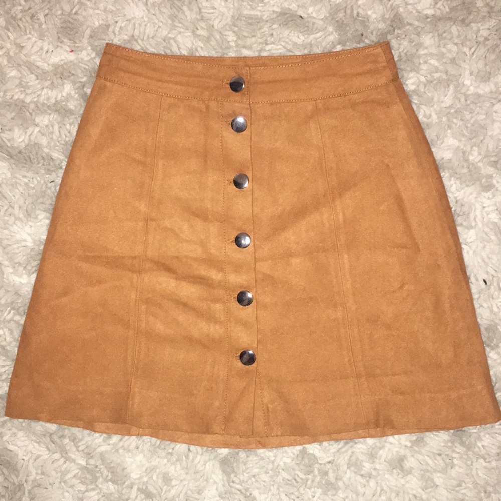 Faux Suede Mini Skirt