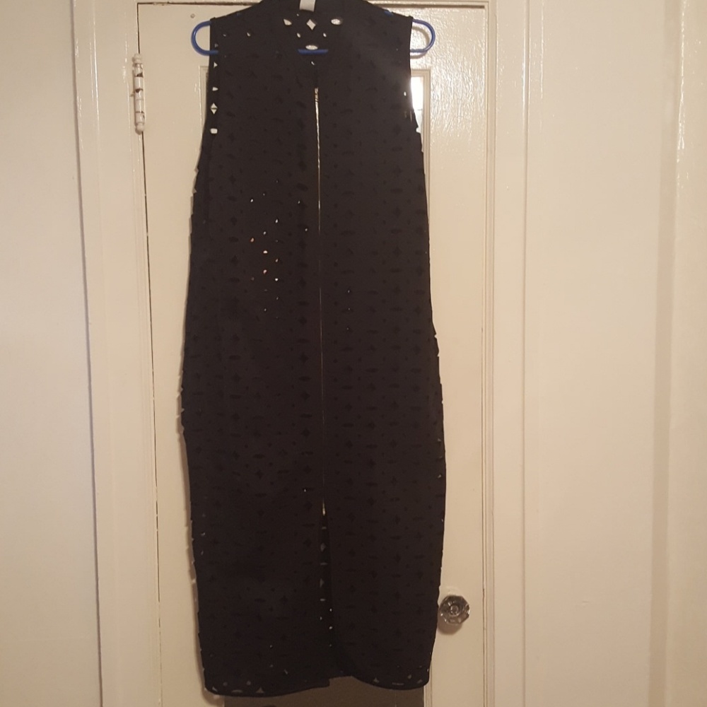 Black cutout dress.
