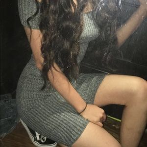 Off shoulder ribbed dress(worn once)