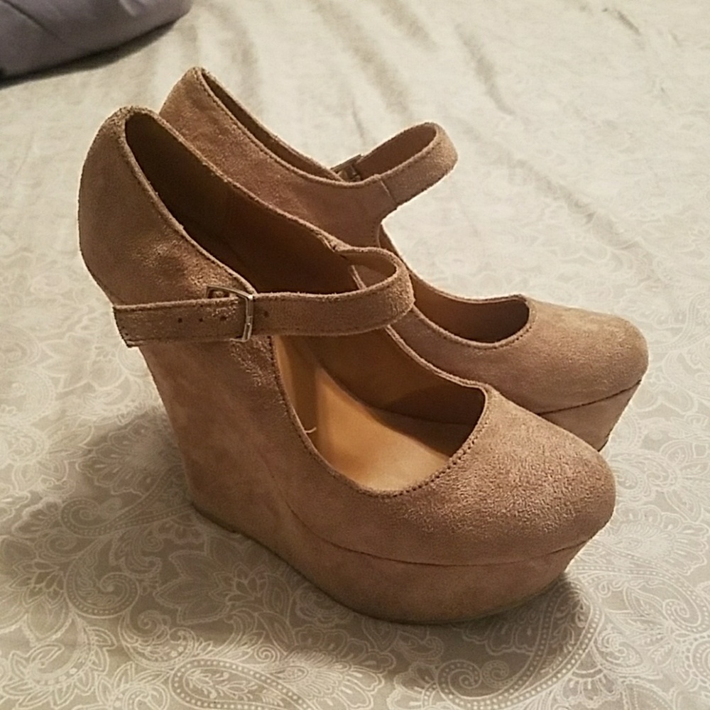 Charlotte Russe suede wedges