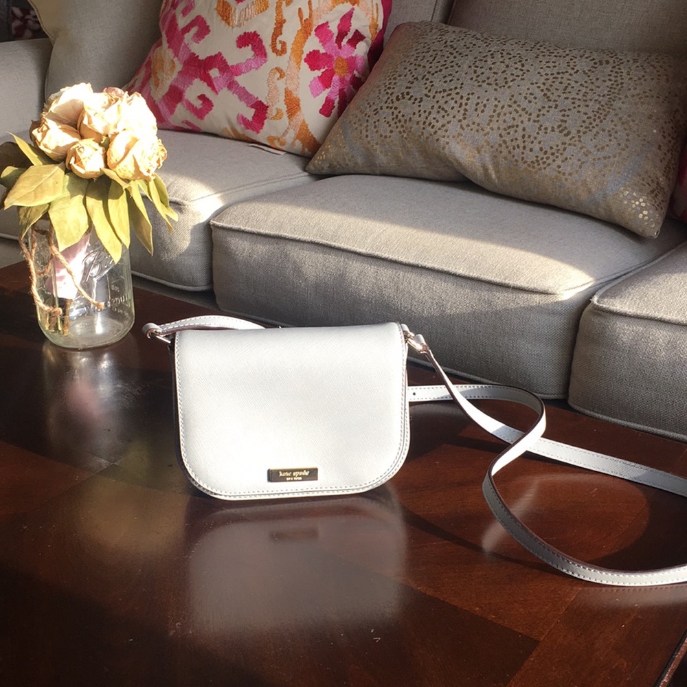 Kate Spade Gray Leather Cross body bag