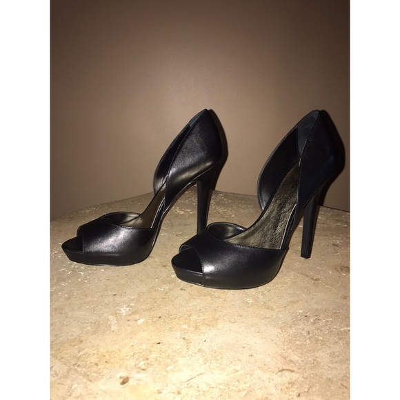 Bebe leather peep toe heels - Picture 2 of 6