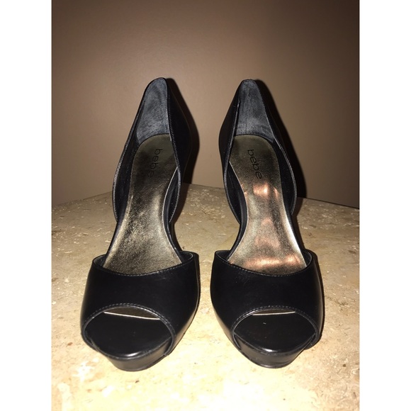 Bebe leather peep toe heels - Picture 3 of 6
