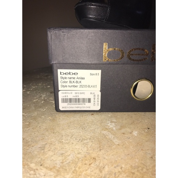 Bebe leather peep toe heels - Picture 6 of 6