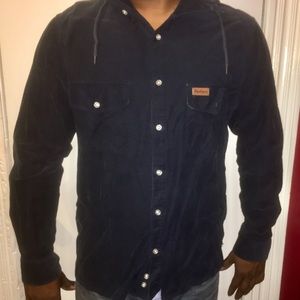Penfield Men's corduroy button down hoodie