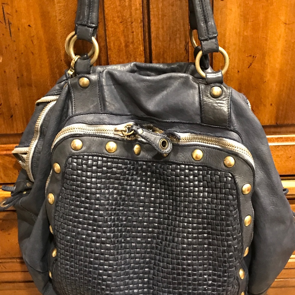 Large leather navy hobo. Extremely soft leather