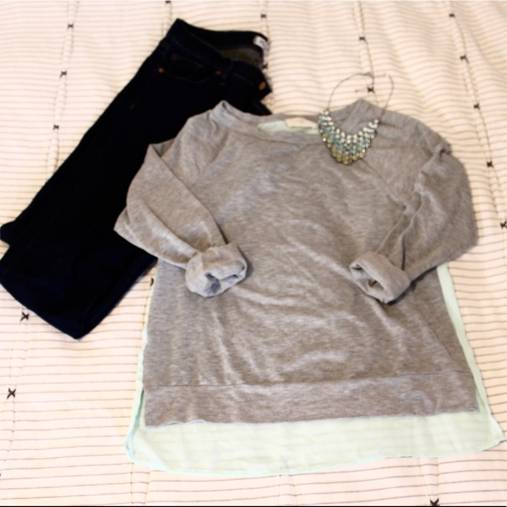Everly Grey / Mint Sweater