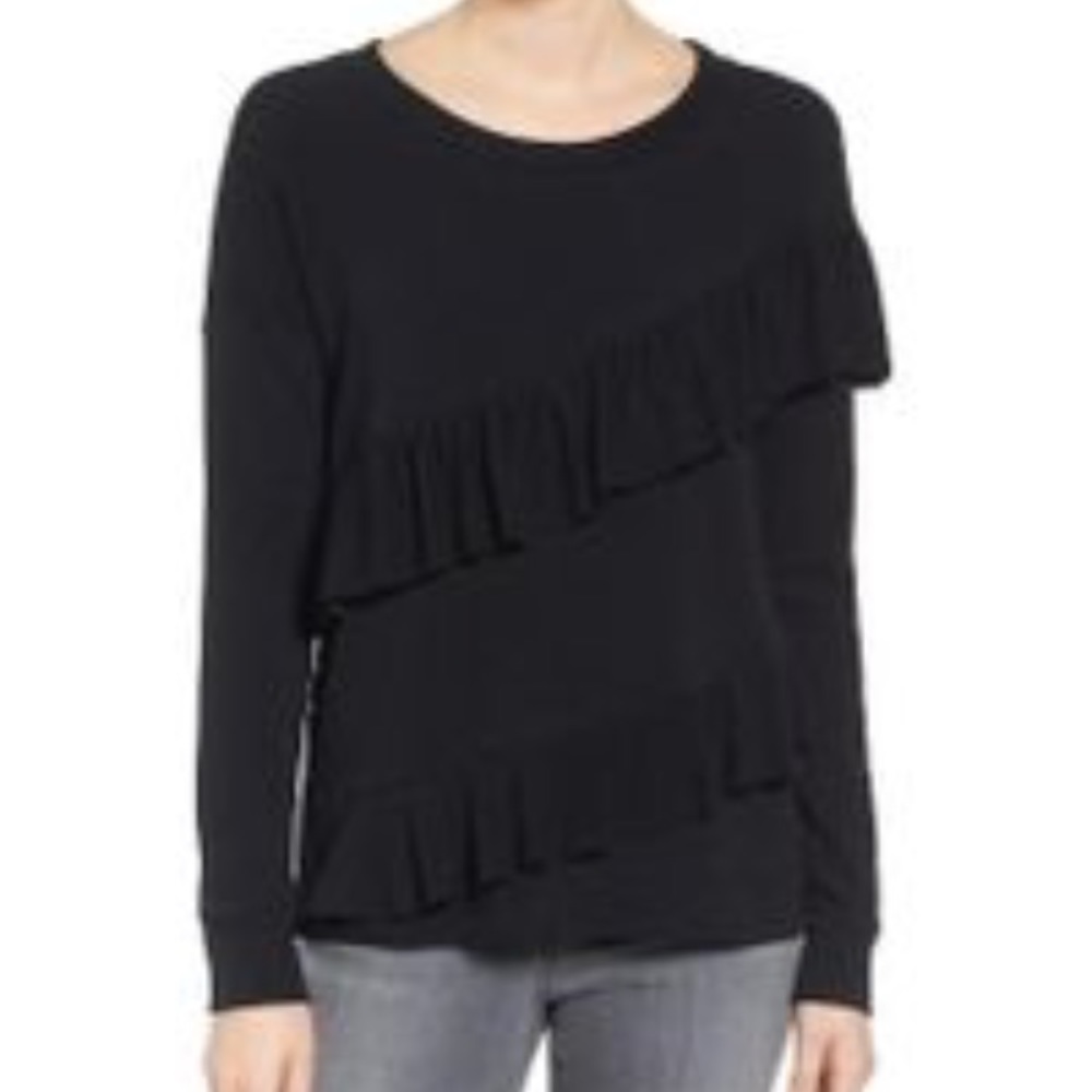 French Terry Ruffle Sweatshirt - Picture 1 of 1