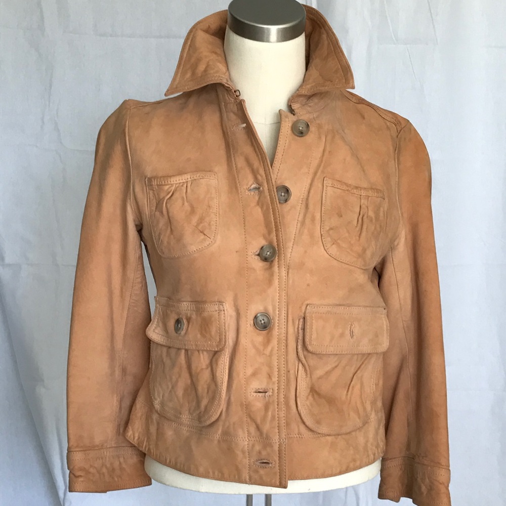 Banana Republic Copped  Leather Jacket Butter-soft