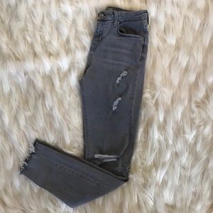 Topshop Moto JAMIE gray distressed jeans 28