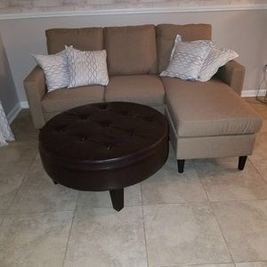 Sectional with ottoman