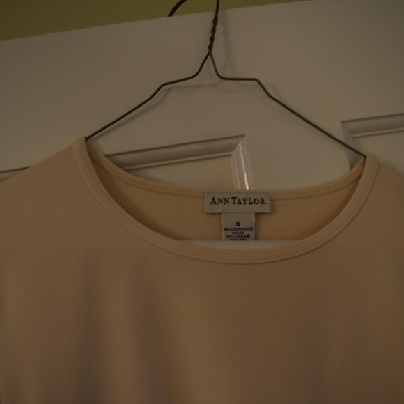 Ann Taylor Cream Simple Long sleeve shirt - Picture 2 of 2