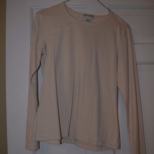 Ann Taylor Cream Simple Long sleeve shirt
