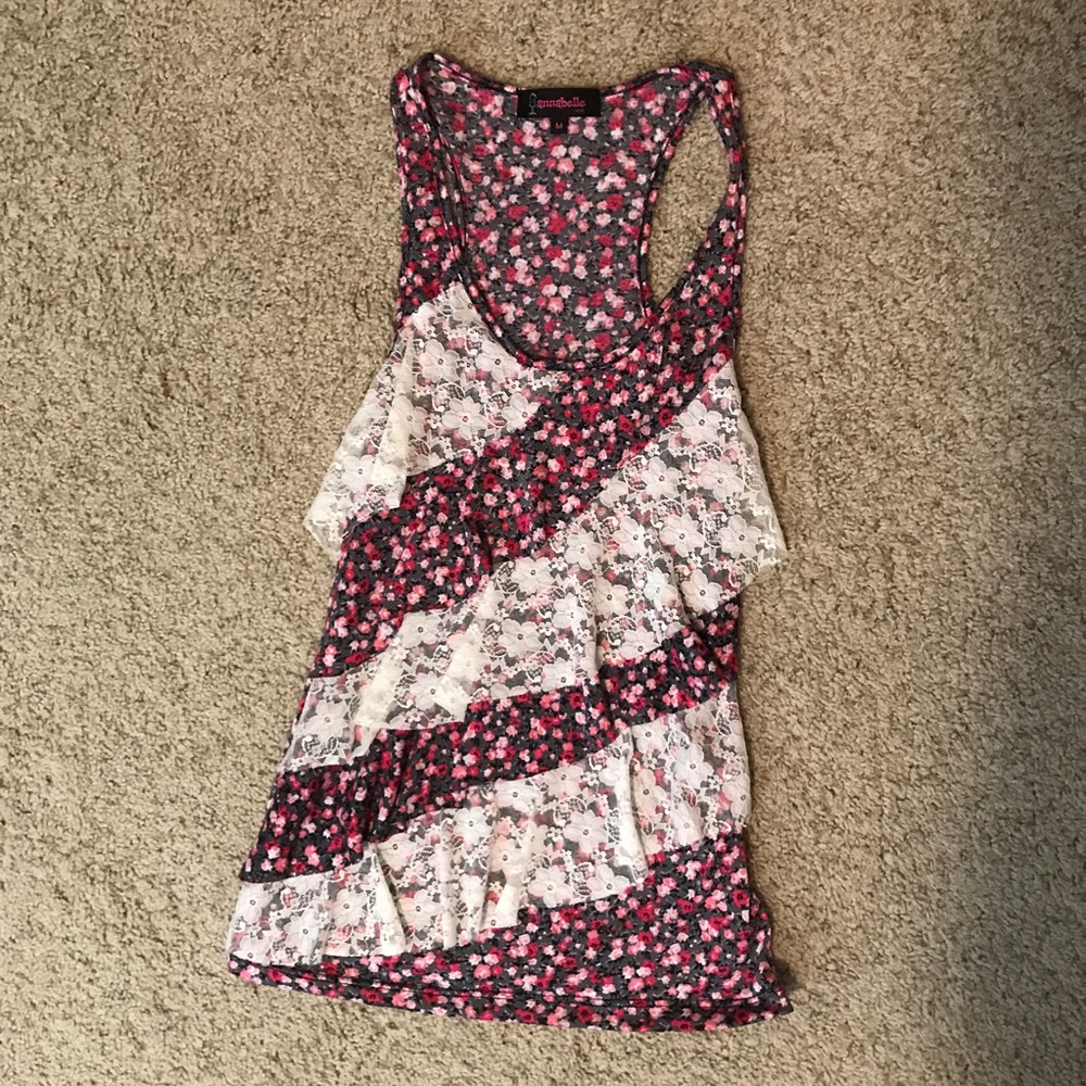 Floral & Lace tank top