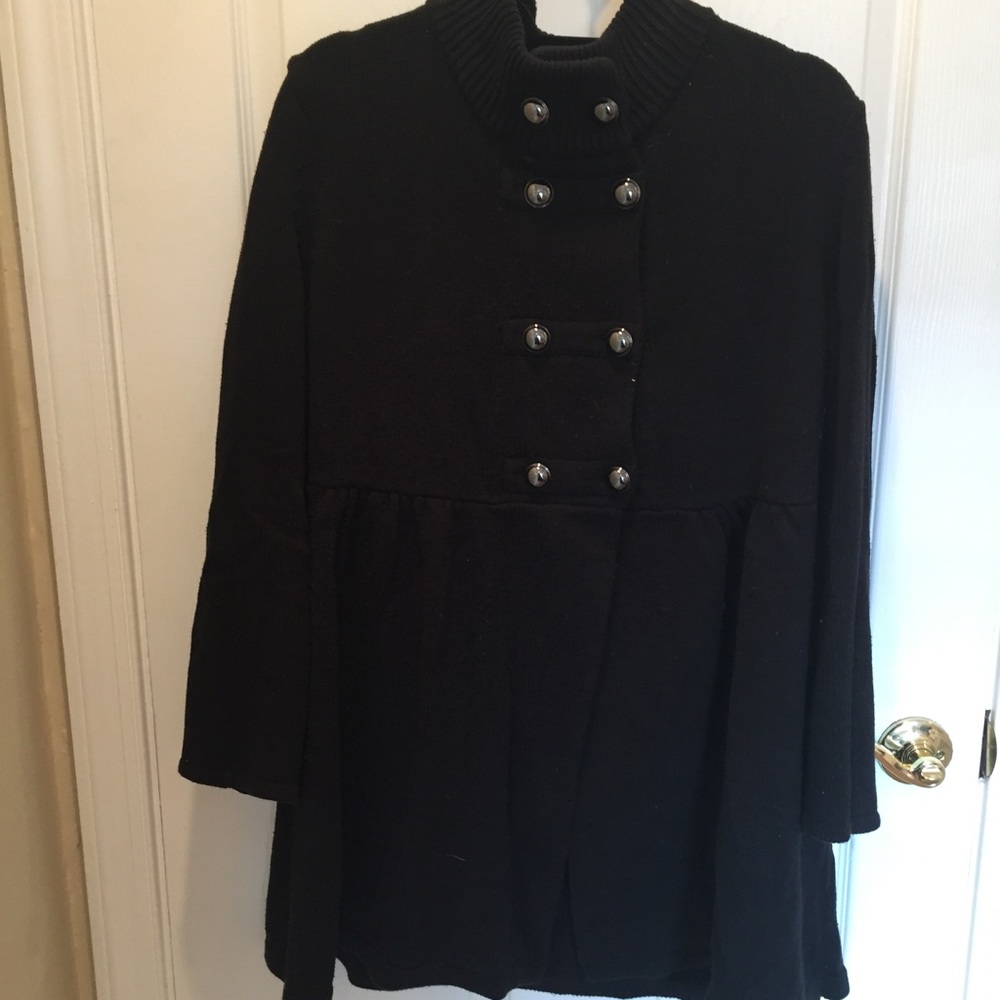 Used-Style&Co-2x thick black military sweater