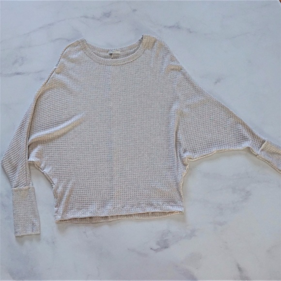 DRAMA QUEEN Waffle Knit Dolman Sleeve Top Fall - Picture 4 of 6