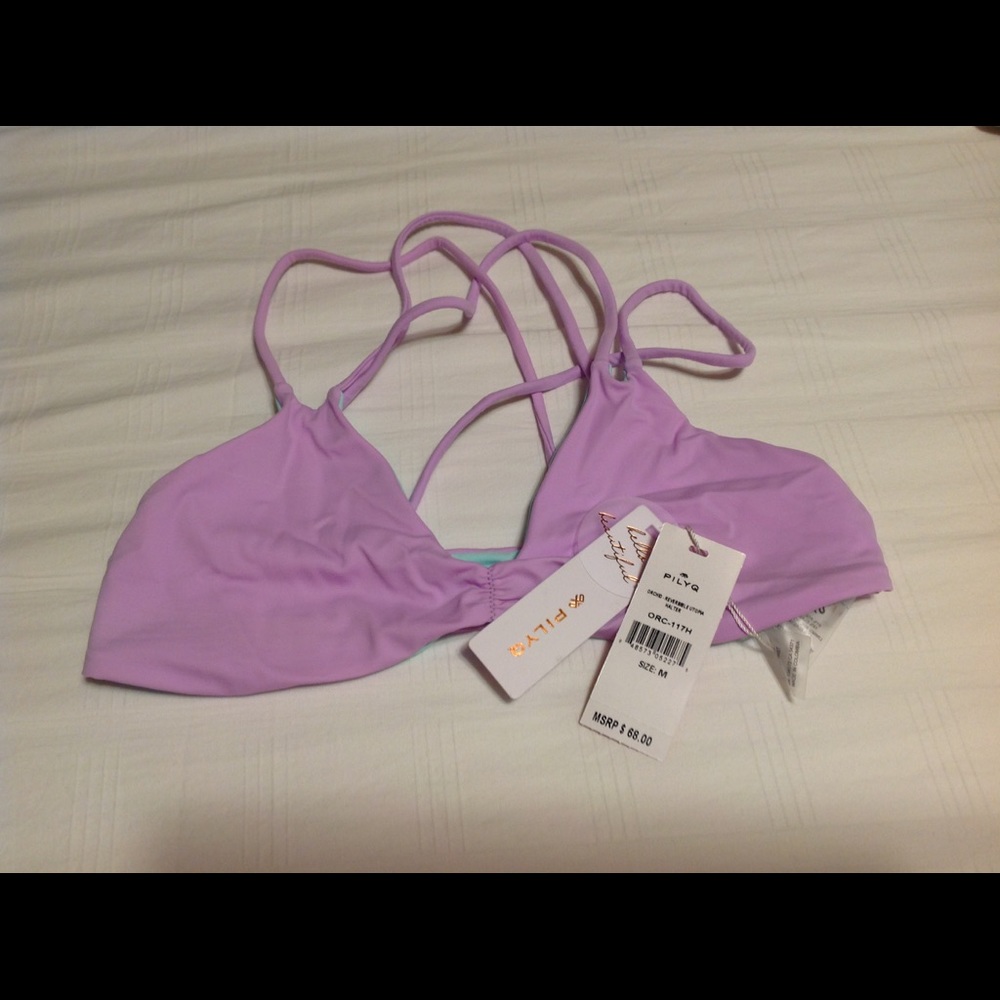 PilyQ reversible bikini top! NWT, never worn!