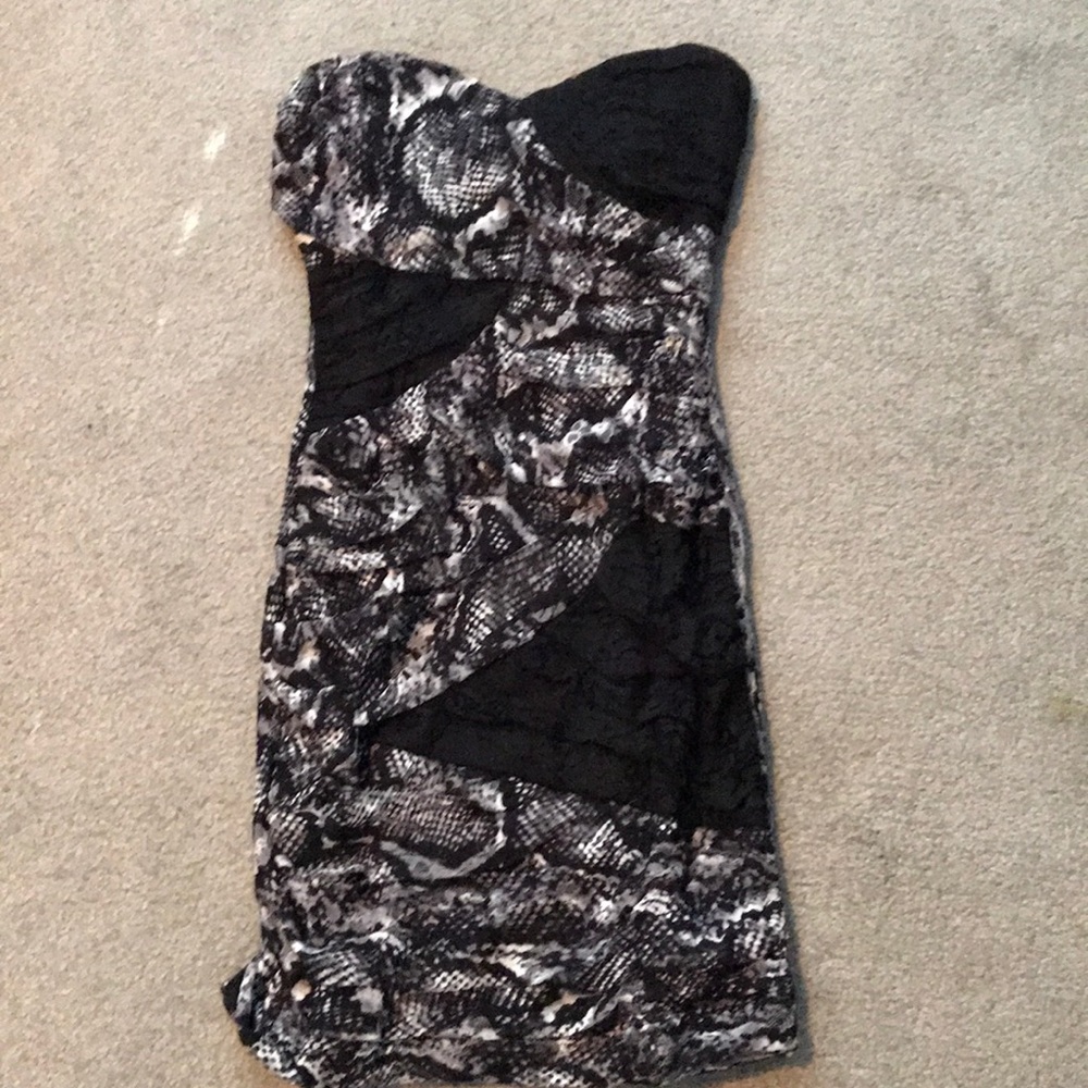 Black and white party dress